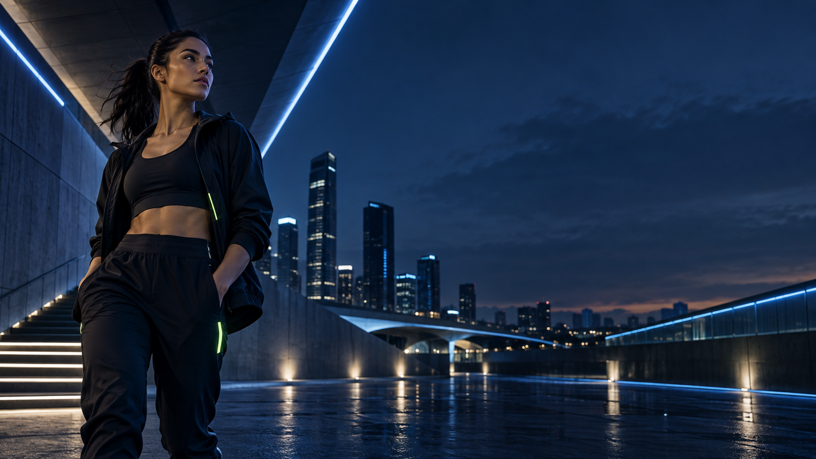 Urban athlete in a premium city environment
